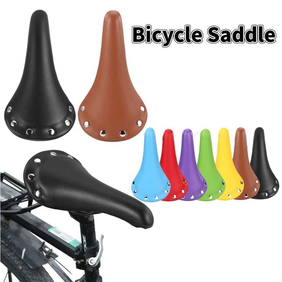 Foto Sadel Sepeda Retro Klasik Paku Vintage Saddle Classic Seat Cushion PU Leather Sepeda Federal Minion