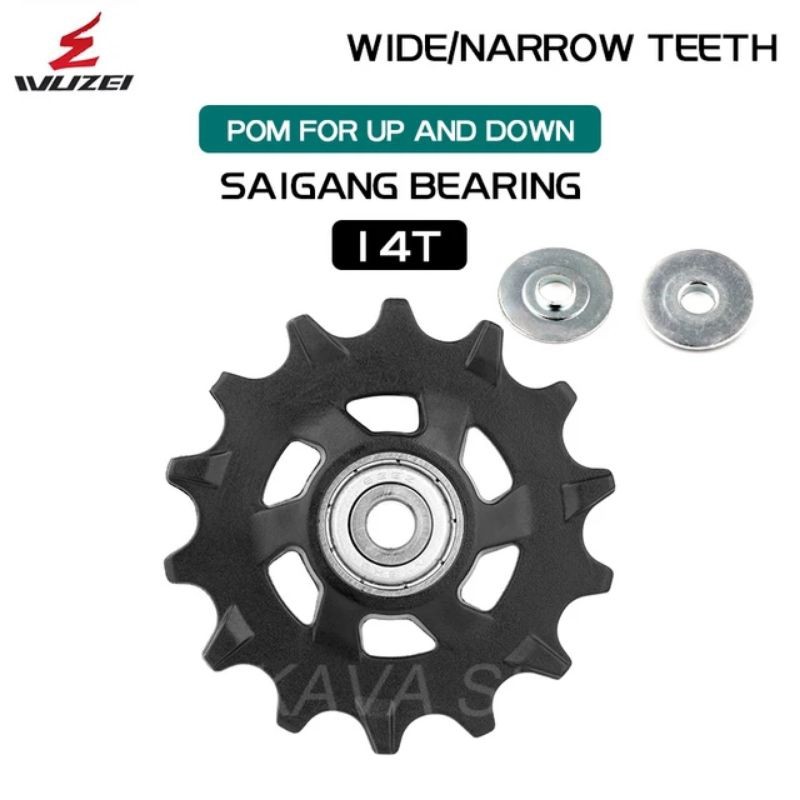 Foto Pulley RD Wuzei 14T Nylon fiber jockey wheel seal bearing alloy 14T