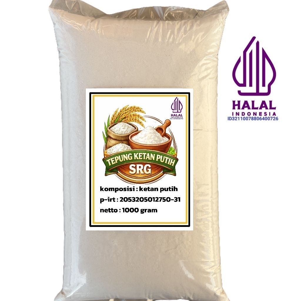 Tepung ketan putih murni 1 kg/Tepung beras ketan putih asli srg