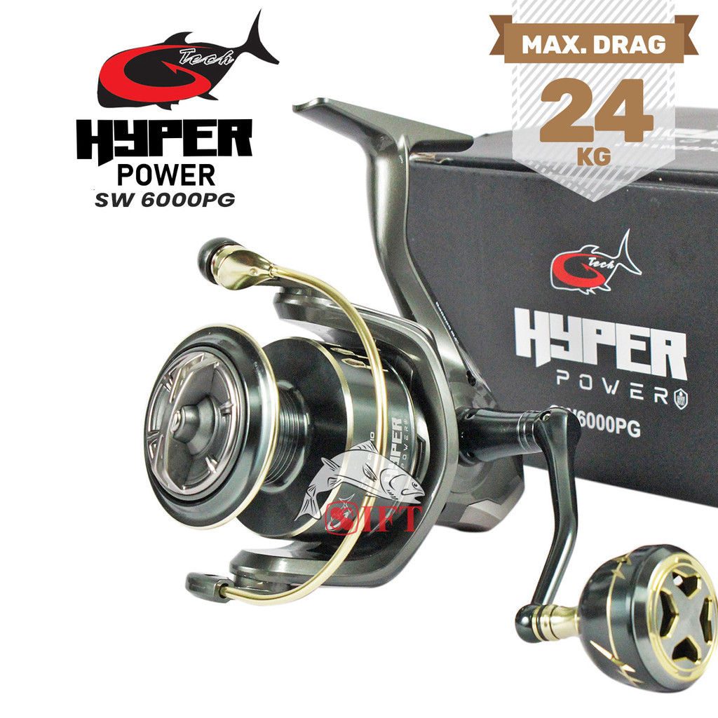 Reel G-TECH HYPER POWER SW 1000 -- 6000 HG PG [26] Saltwater Power Handle | Kolam Sungai Danau Laut 