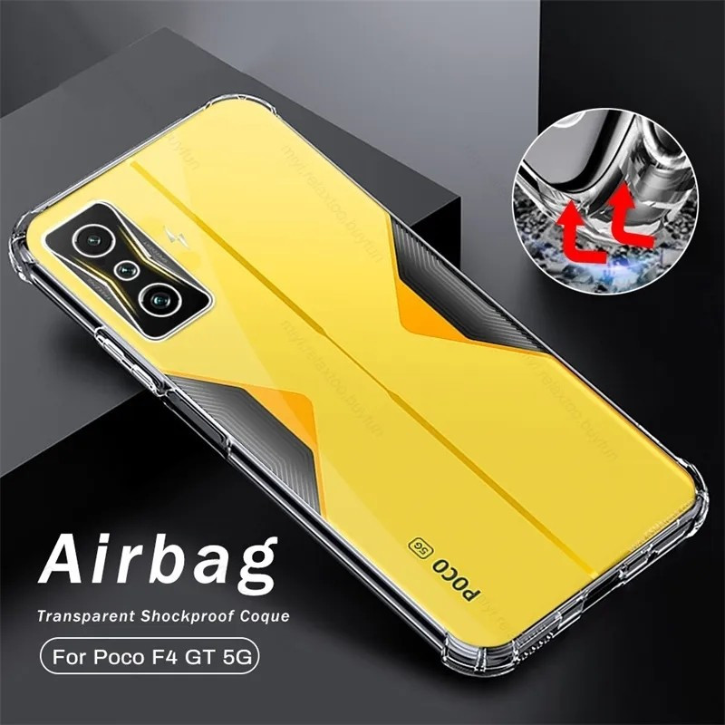 Case XIAOMI POCO F4 GT Soft Case Anticrack Clear Transparant Airbag Anti Shock