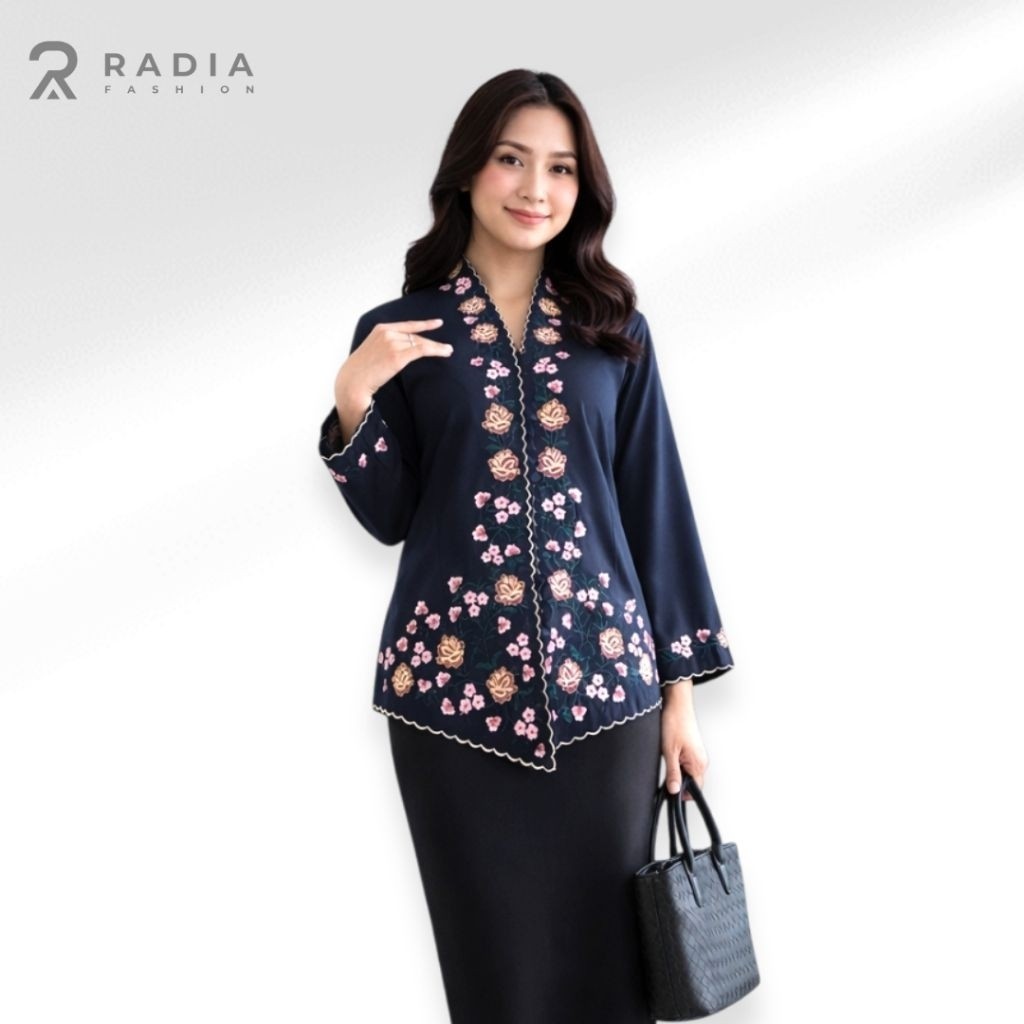 Kebaya Bordir Katun Toyobo Motif Bunga Timbul | A10