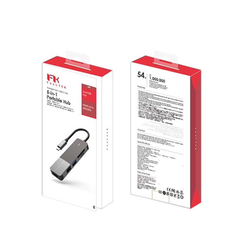 FEELTEK 5 IN 1 PORTABLE HUB