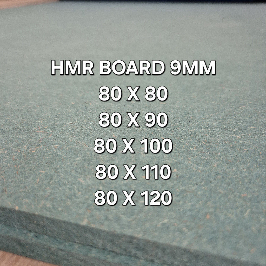 Papan MDF / HMR BOARD custom warna hijau 9mm lebar 80 cm