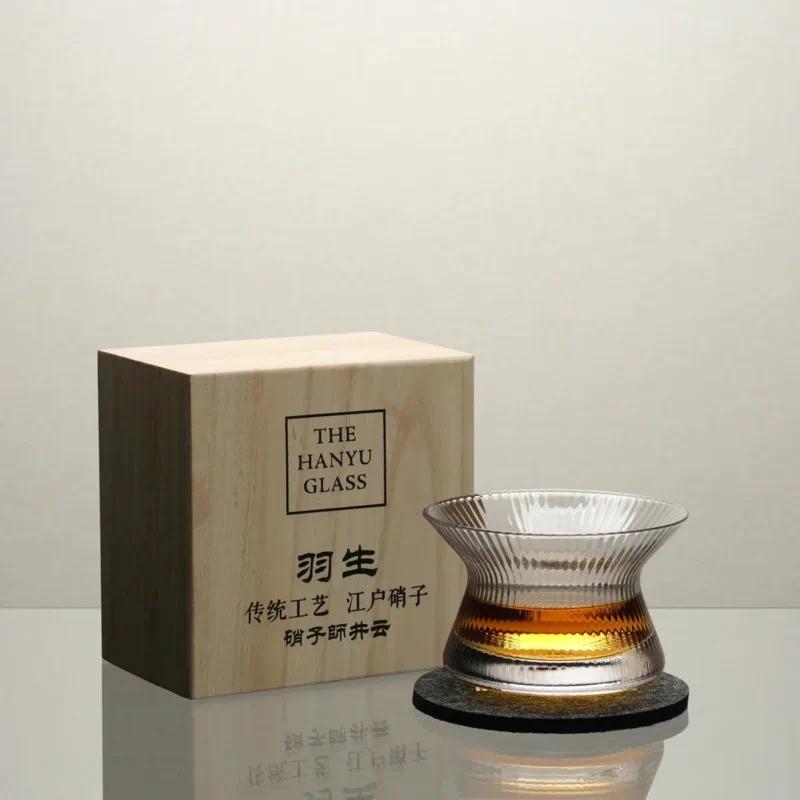 Spin Whisky Glass Japanese Edo Kiriko Crystal Wine Glasses Gift Limited HANYU Cup XO ivas Whiskey Ta