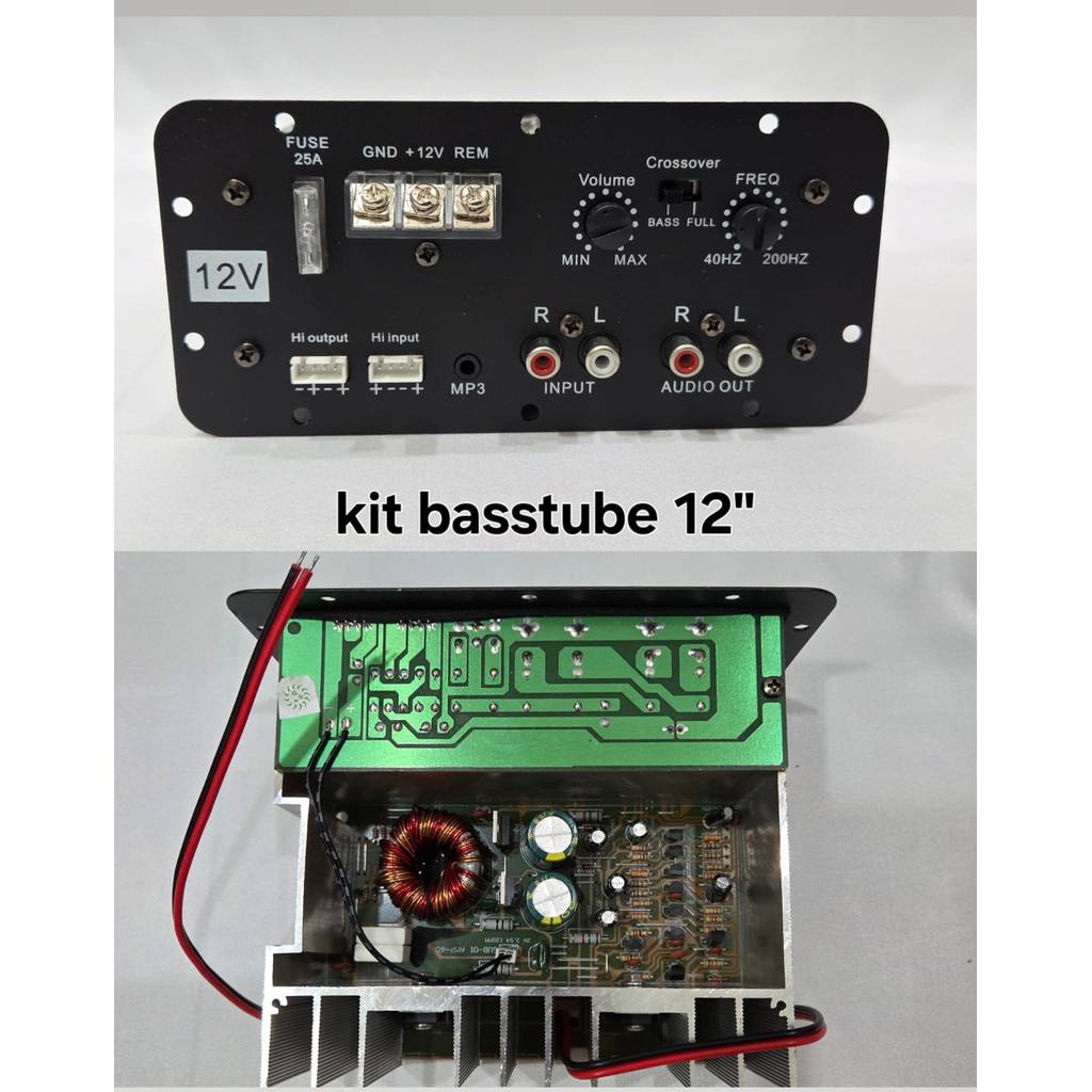 Power Kit Basstube 12in 350watt DC 12Vol Bass Gler Mesin Kit Basstube 12 inch  Tenaga Ajib Bass Gler