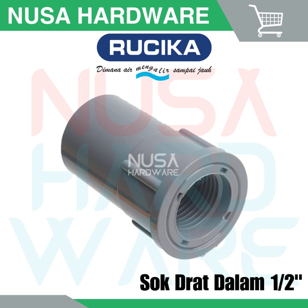 PROMO RUCIKA Fitting Pipa PVC AW 1/2 Inci Original - Sok Drat Luar SDL Kran Air - Faucet Sock Drat D