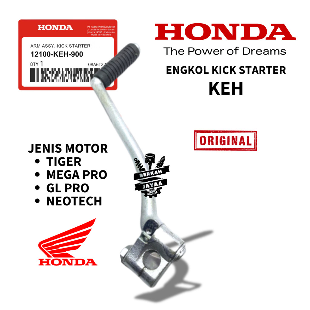 12100-KEH-900 ORIGINAL ENGKOL PEDAL SELAHAN KICK STARTER KEH HONDA GL PRO GL MAX MEGA PRO