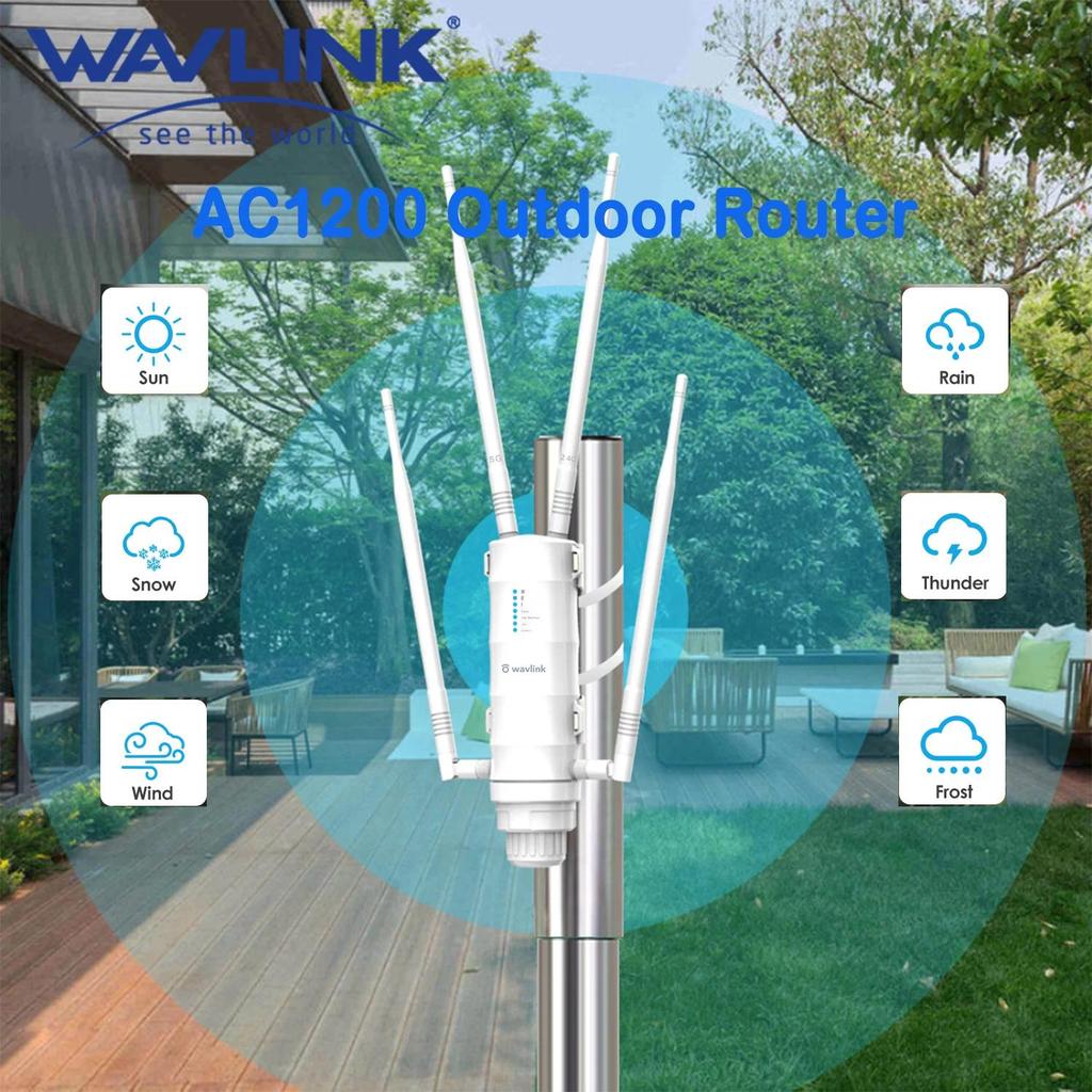 WAVLINK AC300/600/1200/AX1800 High Power Outdoor Router Dual Band Weatherproof Long Range Mesh Tenol
