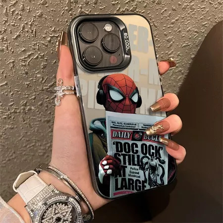 Spider Man Koran Headset Casing Redmi untuk Note11 Pro 12 POCO M4 X3 PX5 A3 13C X6 Note 13 MI 14 PRO