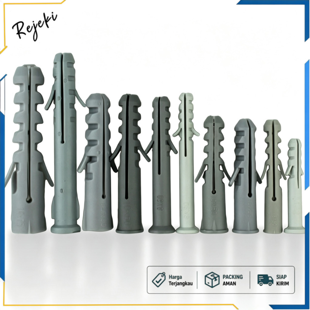 Fisher / Viser / Fiser S5 S6 S8 S10 S12 Abu-abu IMUNDEX  | Angkur Tembok PVC S-12 | Fisher Plastik N