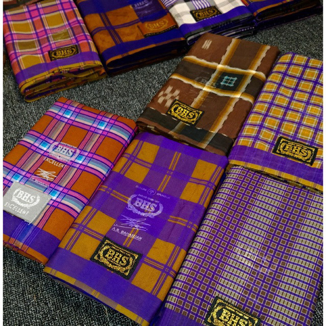 Sarung BHS jadul preloved/second berkualitas, Full sutra, Mercerized, Classic, Excellent, Royal