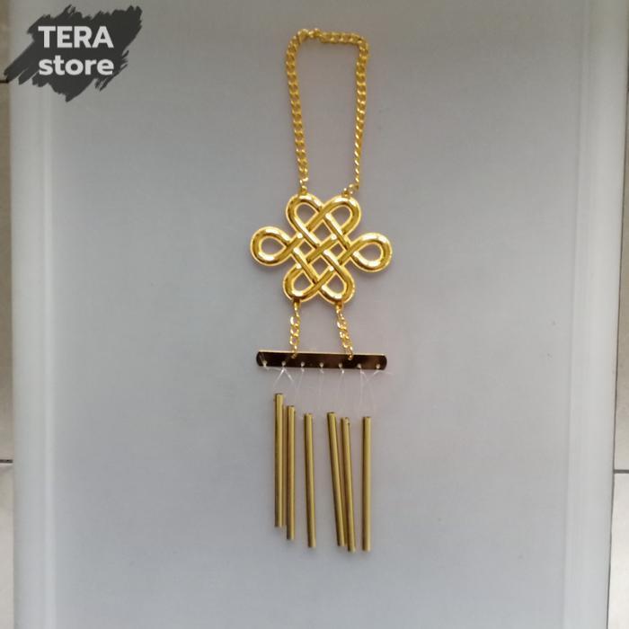 mystic knot wind chime lonceng angin 6 batang feng shui feng ling