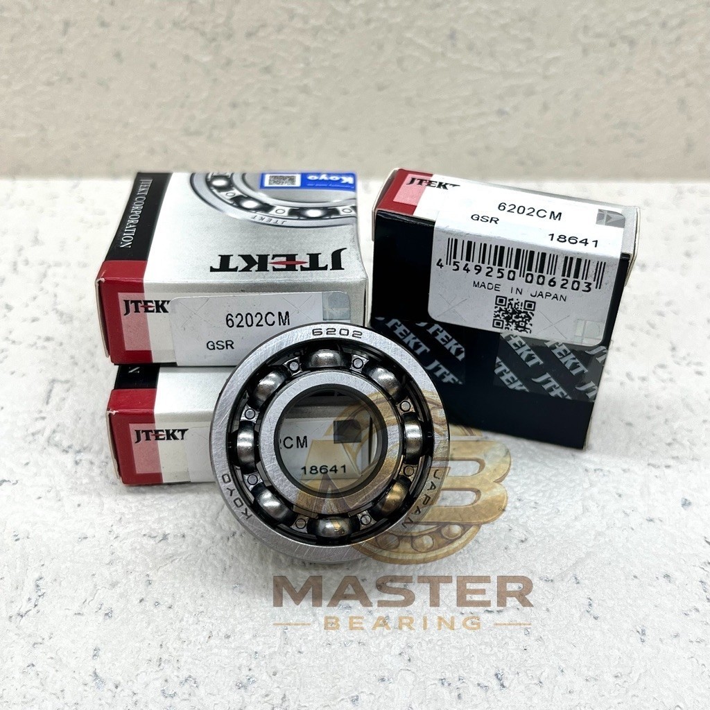 LAHER BEARING 6202 CM KOYO 6202CM KOYO TANPA TUTUP UK 15X35X11MM