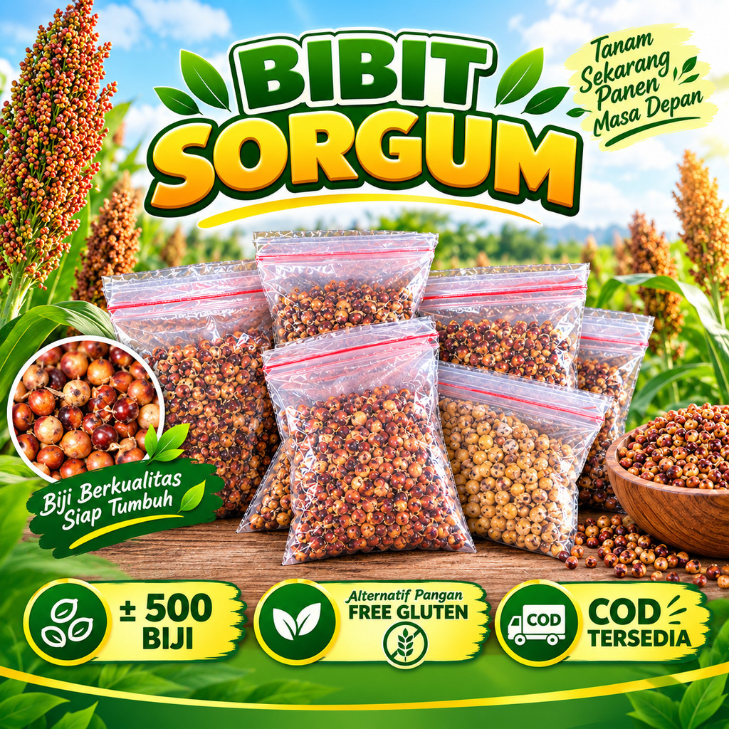 Bibit sorgum ketan - Bibit Cantel - Bibit tanaman sorgum jenis ketan - Makanan alternatif
