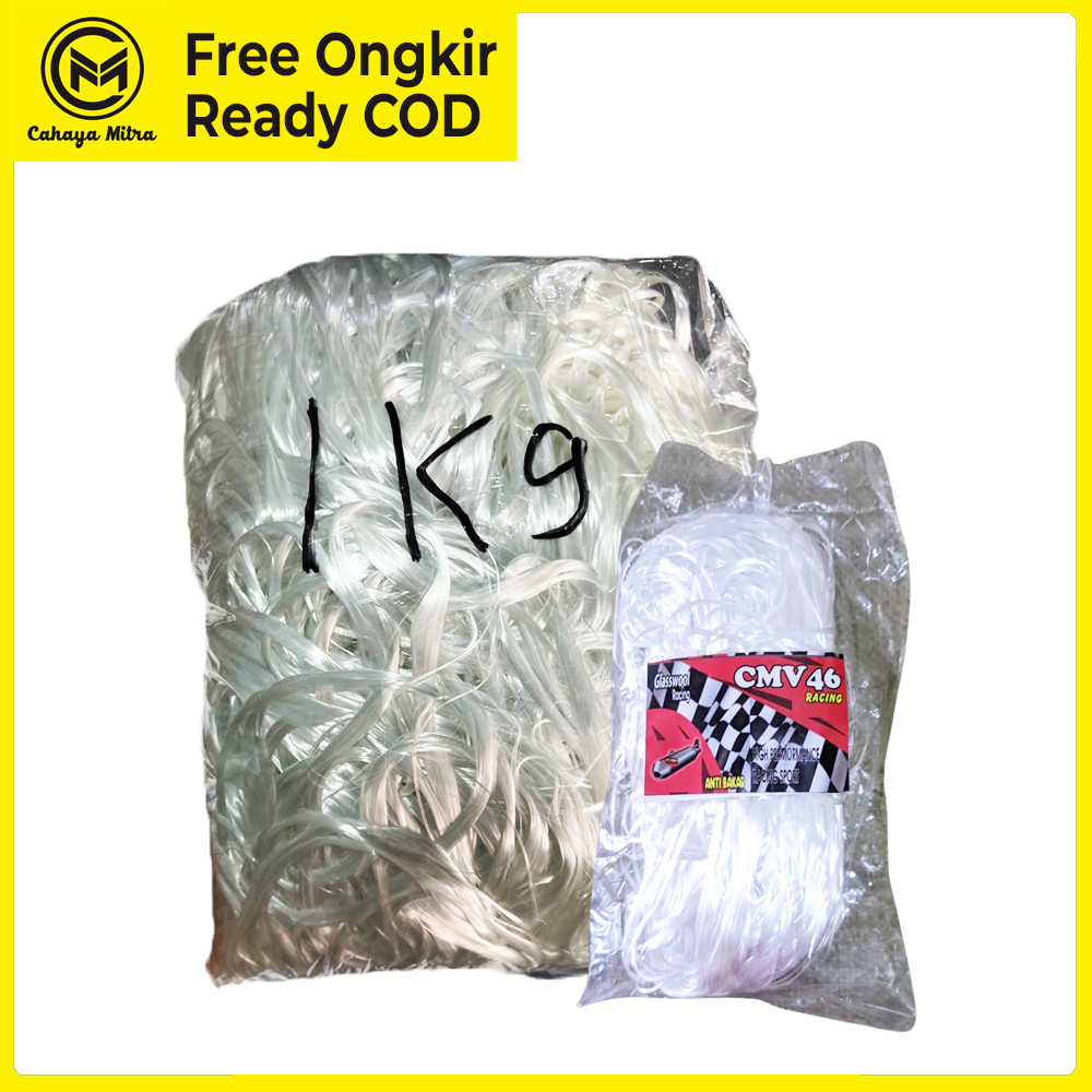GLASSWOOL GASBUL RAMBUT NENEK 1.000gram glasswool rambut nenek anti bakar