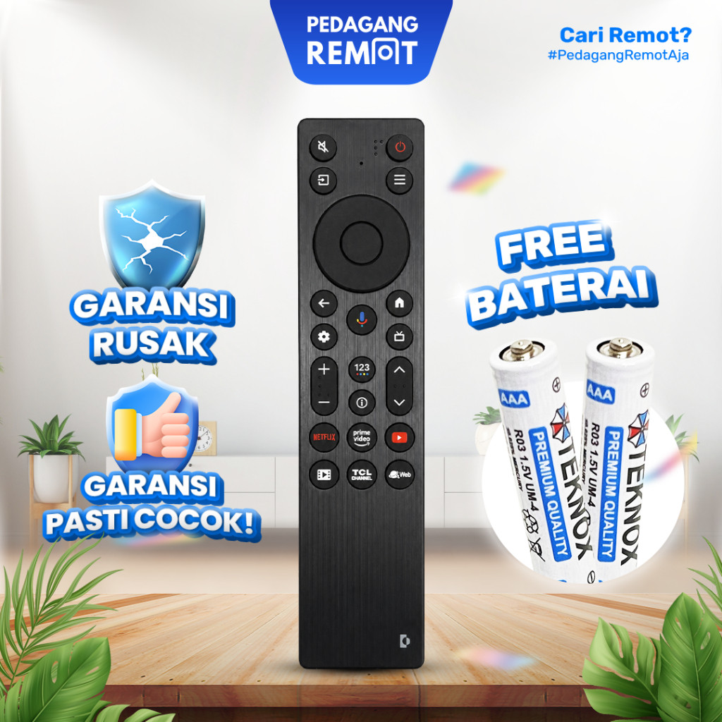 Remot Remote TV TCL LCD LED Android Smart TV RC813A RC913A  RC713A SERI V4C V5C V6C S5K P6K P7K