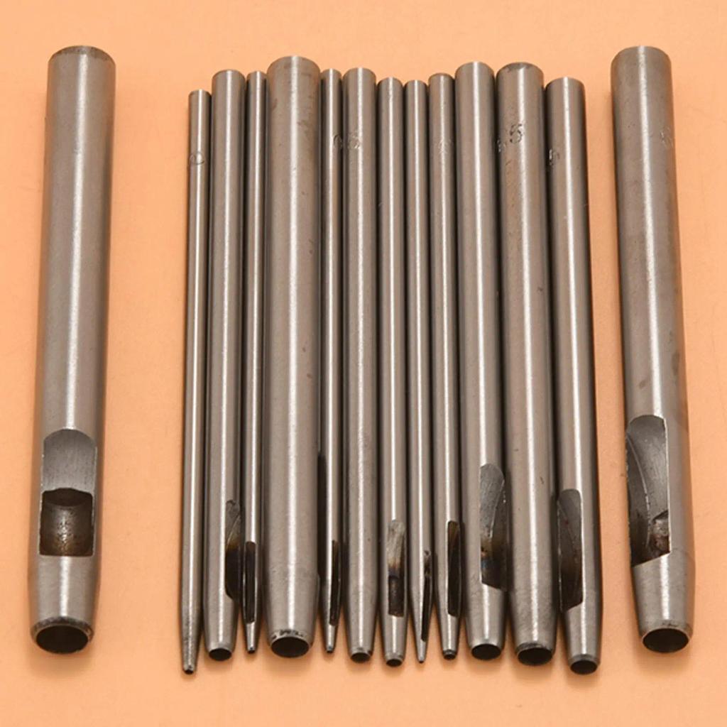 FLYY-14Pcs Round Hollow Punch Set Leather Craft Punch Tool Hollow Hole Punch Cutter Tool For Watch B