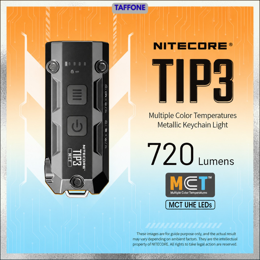NITECORE Senter LED Mini Gantungan Keychain Flashlight 700 Lumens - TIP3