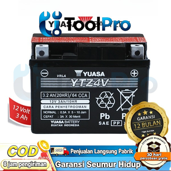 Yuasa Aki Motor YTZ4-V MF 100% ORIGINAL