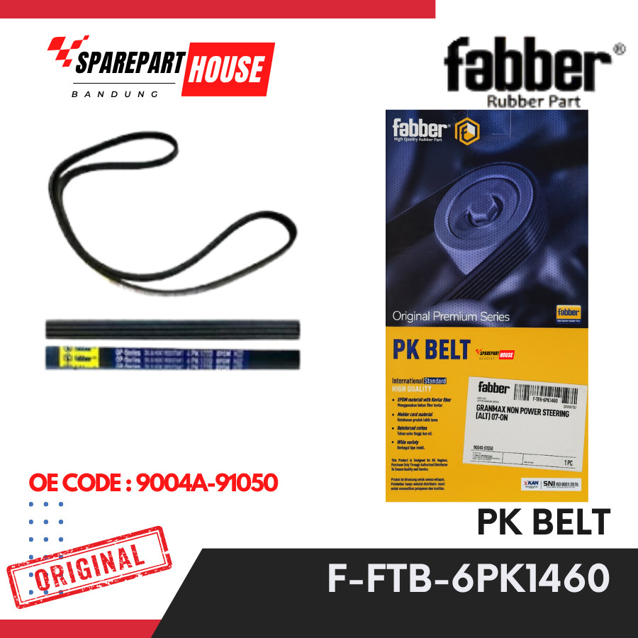 Vanbelt Fanbelt 6PK1460 Grandmax Non Power Steering (ALT) FABBER F-TFB-6PK1460