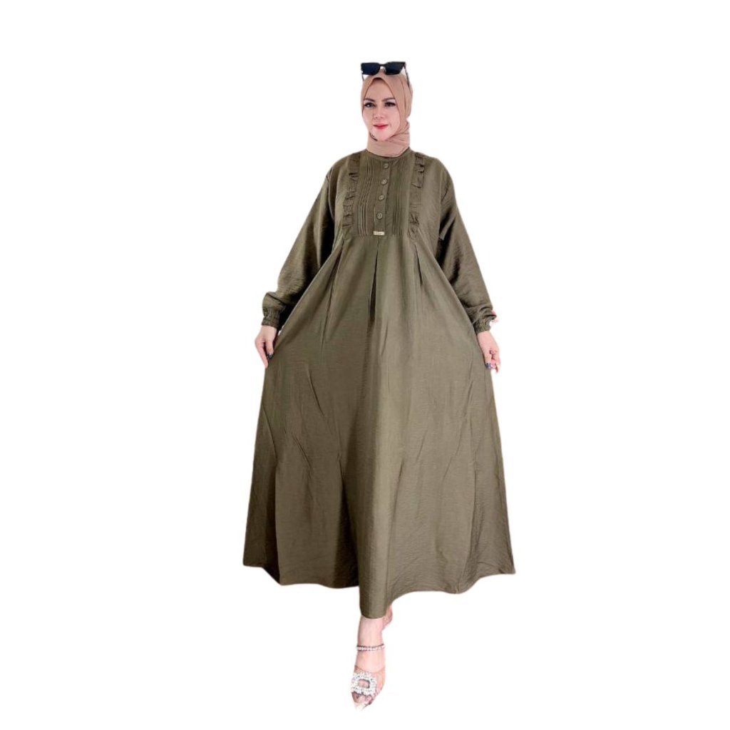 Khozee - Gamis Wanita Lengan Panjang Model Longgar Muslimah