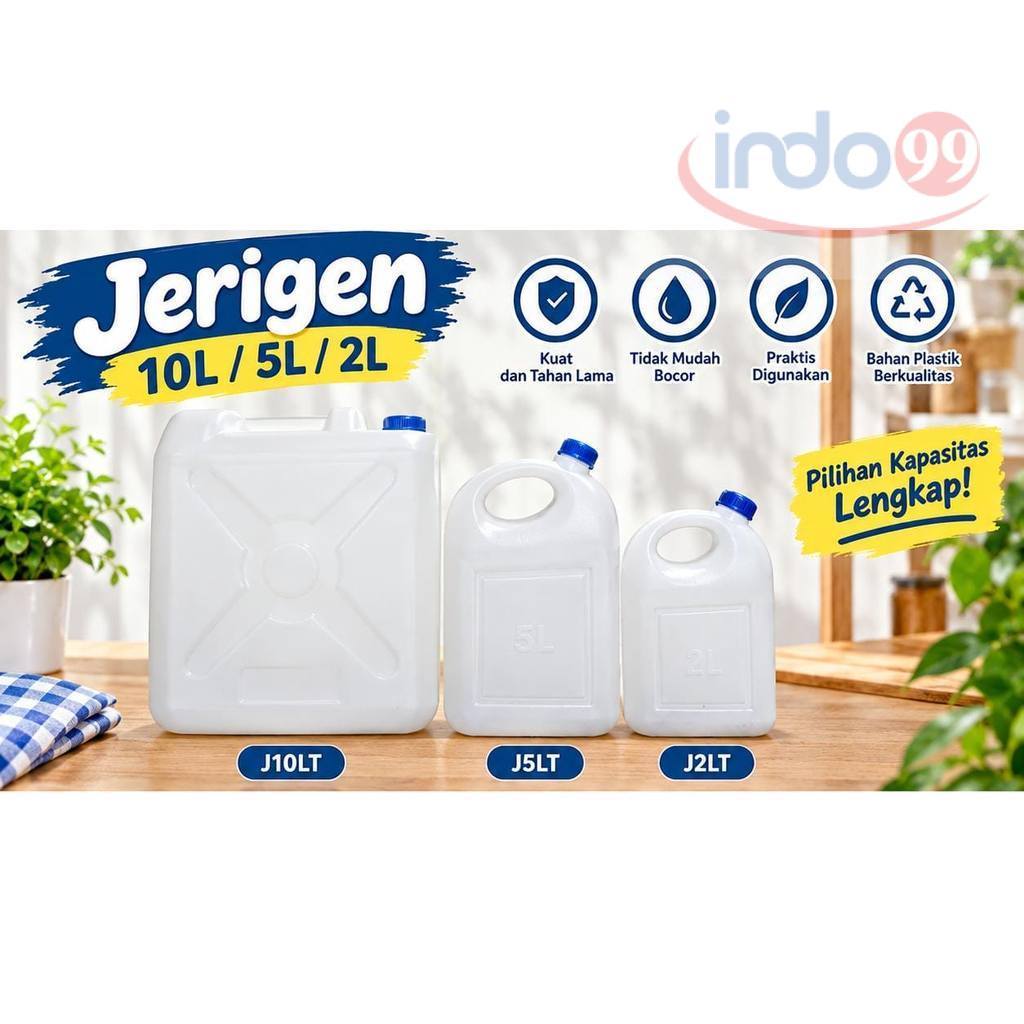 Jerigen Plastik Putih 10LITER/5LITER/2LITER/ J10LT/J5LT/J2LT