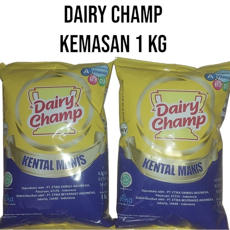 

Susu Kental Manis Dairy Champ Kemasan 1 Kg Bantal
