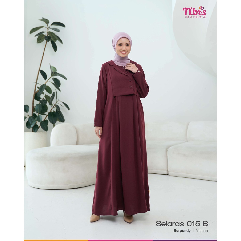 GUDANG NIBRAS 1 Gamis Selaras Gamis Polos 015 B