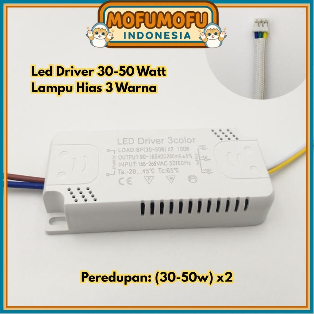 Led Driver 30-50 Watt Lampu Hias 3 Warna