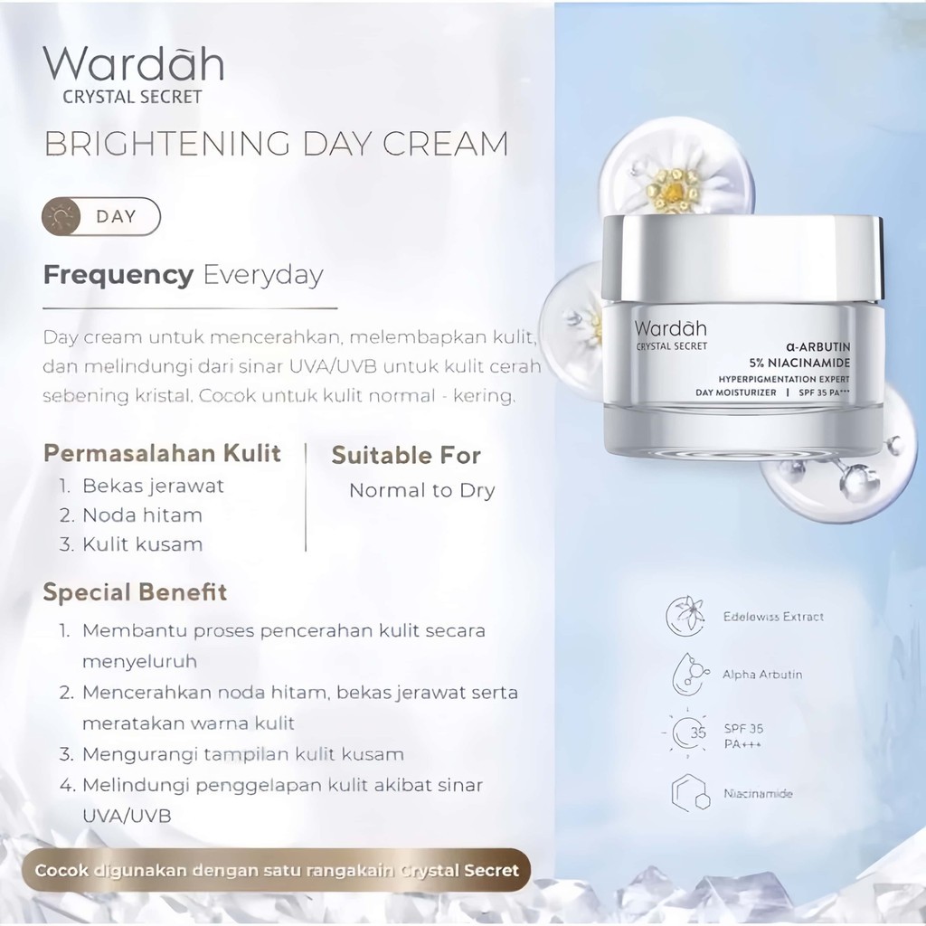 Paket Krim Pencerah Wardah untuk Siang dan Malam