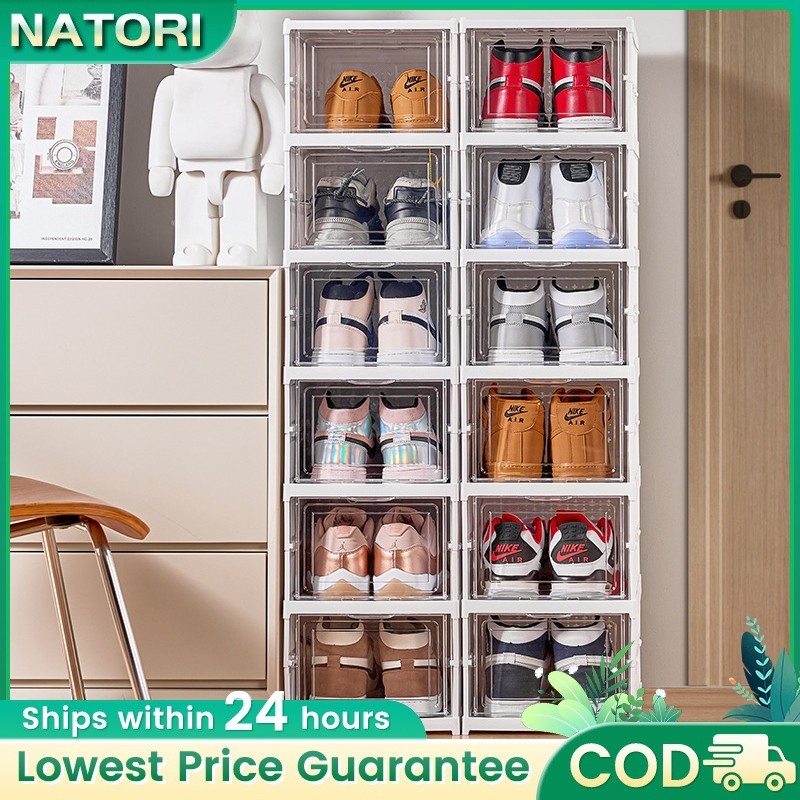 COZYLIVING kotak sepatu transparan kotak sepatu