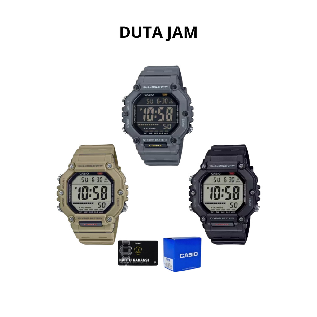 JAM TANGAN PRIA CASIO DIGITAL AE1600H AE-1600H 1AV 5AV 8BV RESIN STRAP ORIGINAL