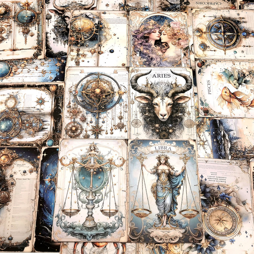 Viguscraft 14Sheets A5 Size Twelve Signs Taurus And Others Junk ary Magazine Scrapbooking