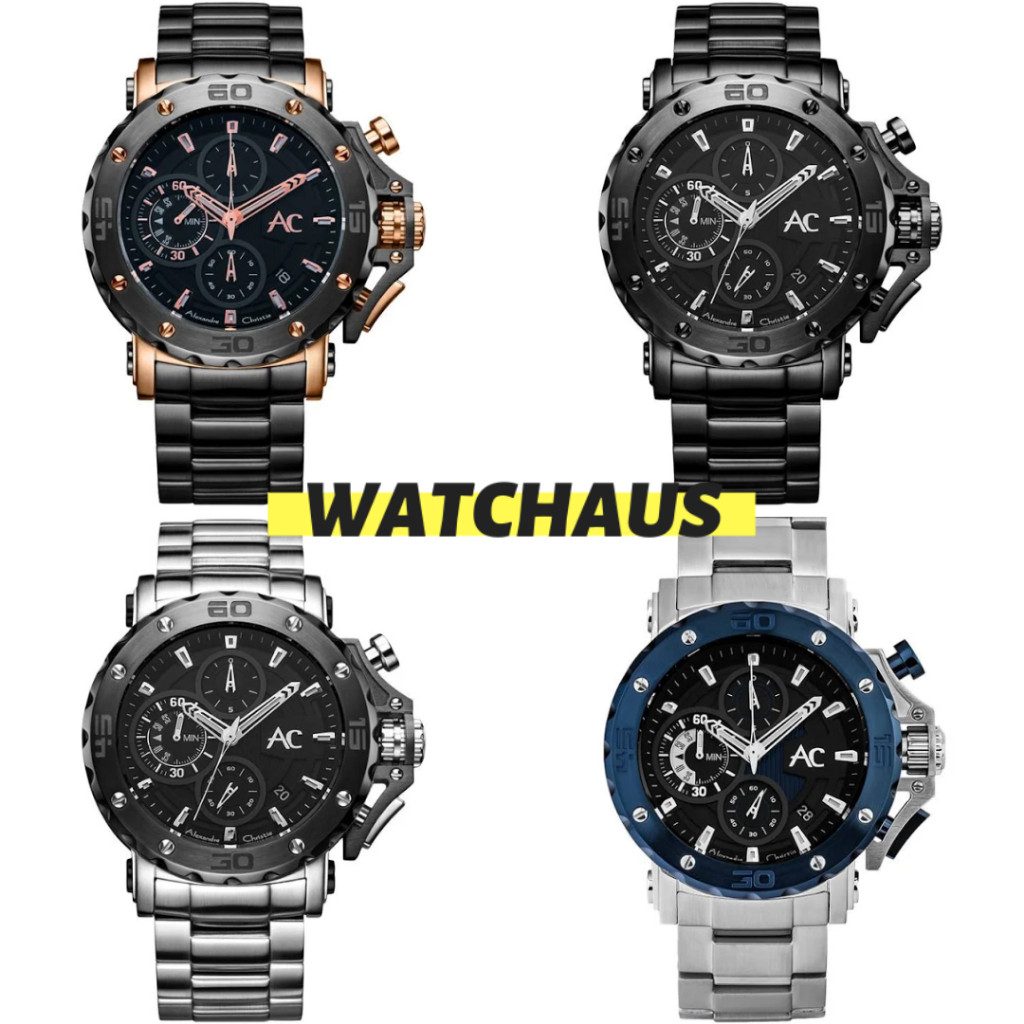 JAM TANGAN PRIA ALEXANDRE CHRISTIE AC9205 AC 9205 MCB CHRONOGRAPH STAINLESS STEEL ORIGINAL