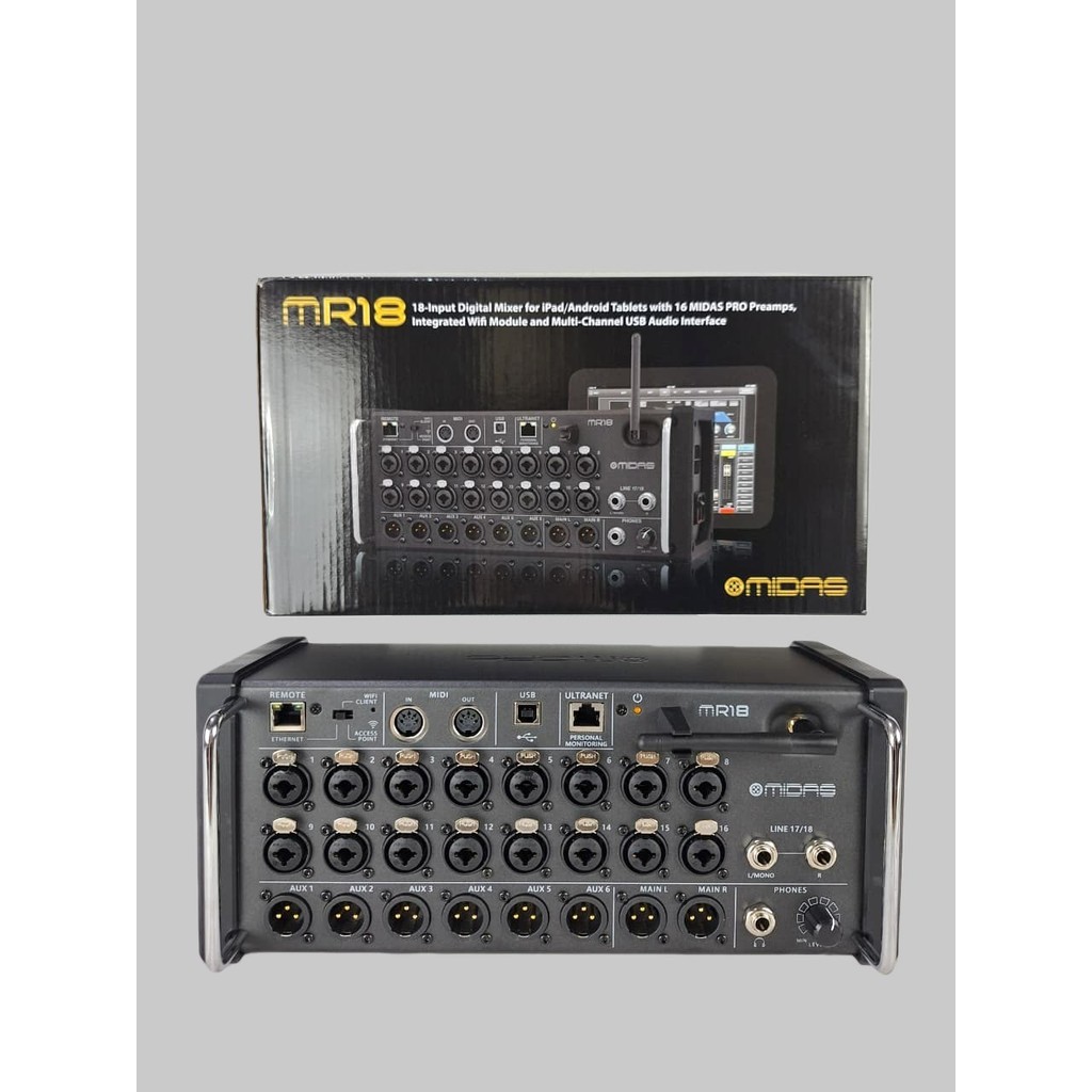 MIDAS MR 18 / MR18 DIGITAL MIXER FOR ANDROID MIXER 18 CHANNEL midas18