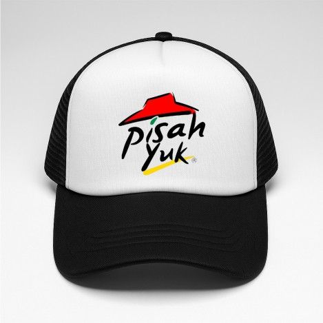 Topi Jaring Motif Logo Plesetan | Topi Jaring Hitam Putih