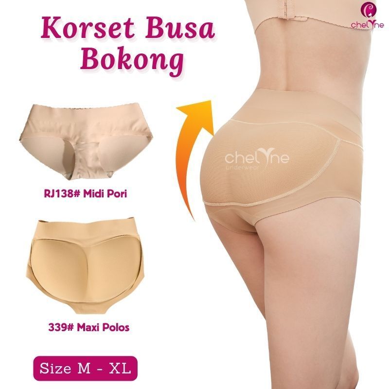 CD Korset Busa RJ138 / 339 CD Bokong Dan Pinggul Bahan Seamless Lycra - CD Busa Bokong Polos - Booty