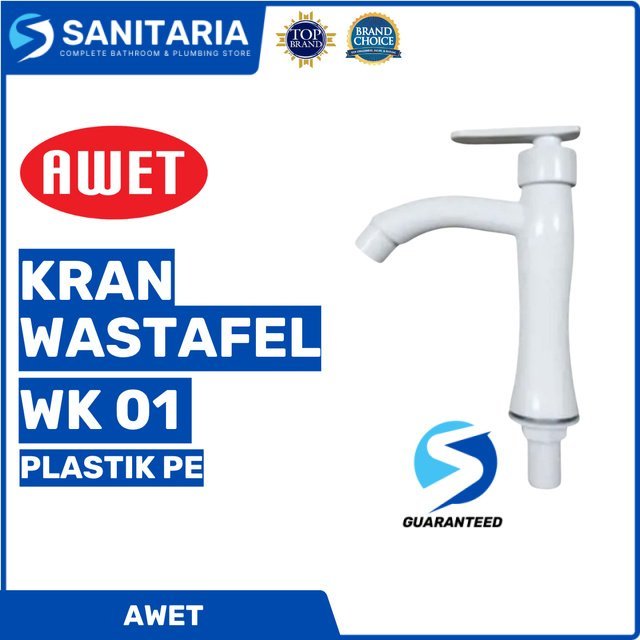 Kran Wastafel Wk 01 Awet/ Kran Air Wastafel Plastik Pe Wk 01 Awet