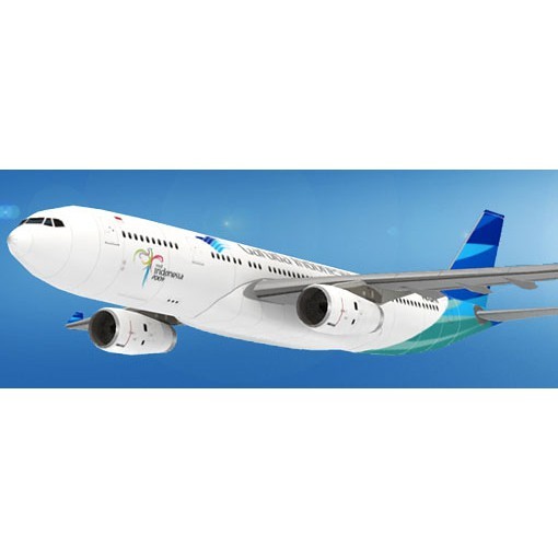 DIY Papercraft Pesawat Garuda Indonesia A330 Kertas Tebal