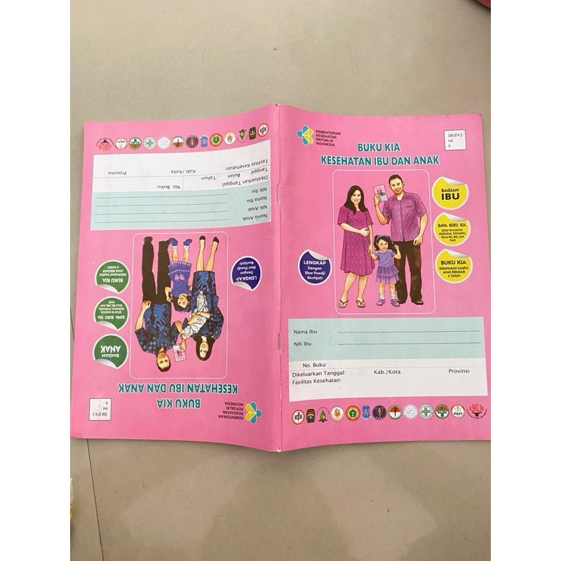 BUKU Bidan KIA edisi bolak-balik/ KIA COVER BOLAK-BALIK / buku pink bolak - balik