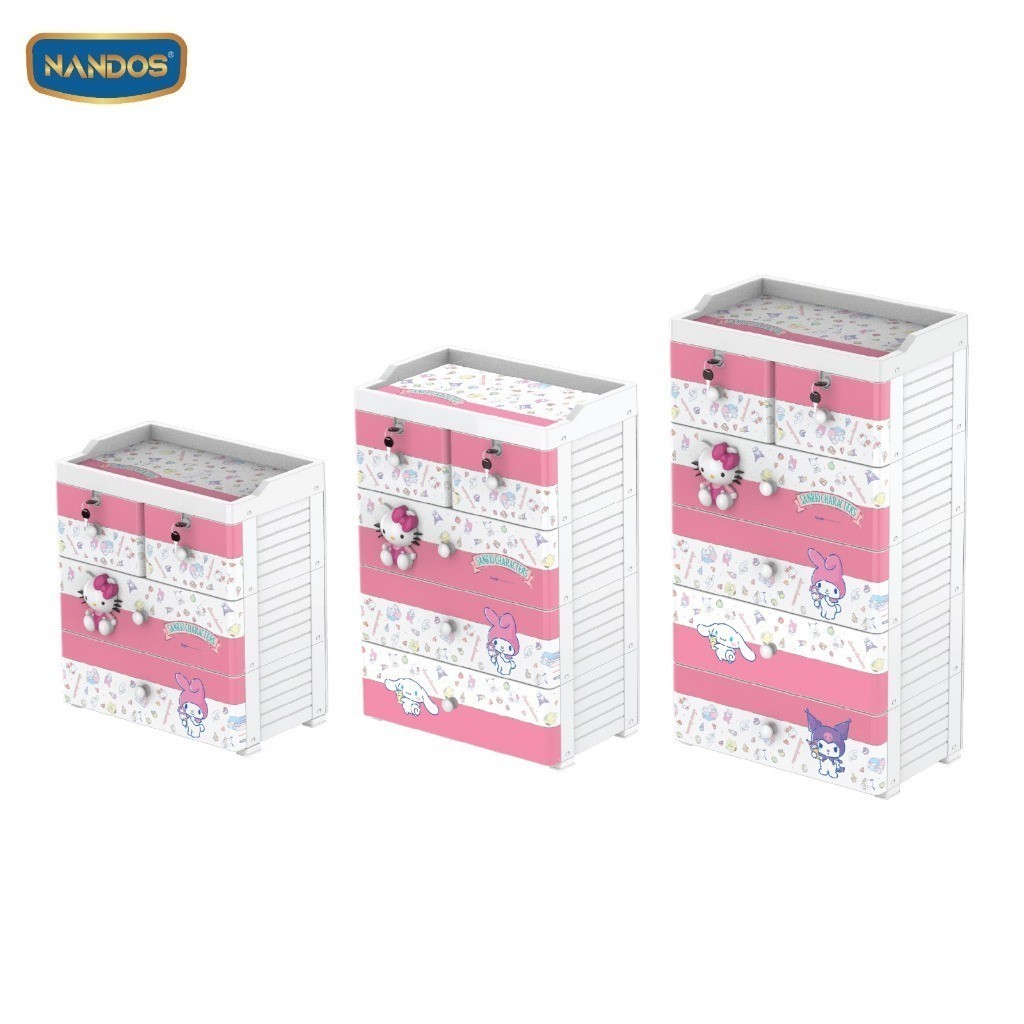 LEMARI PAKAIAN ANAK / LEMARI BUKU / MAINAN / LEMARI SERBAGUNA BIANCA NAIBA GAMBAR KARAKTER LUCU