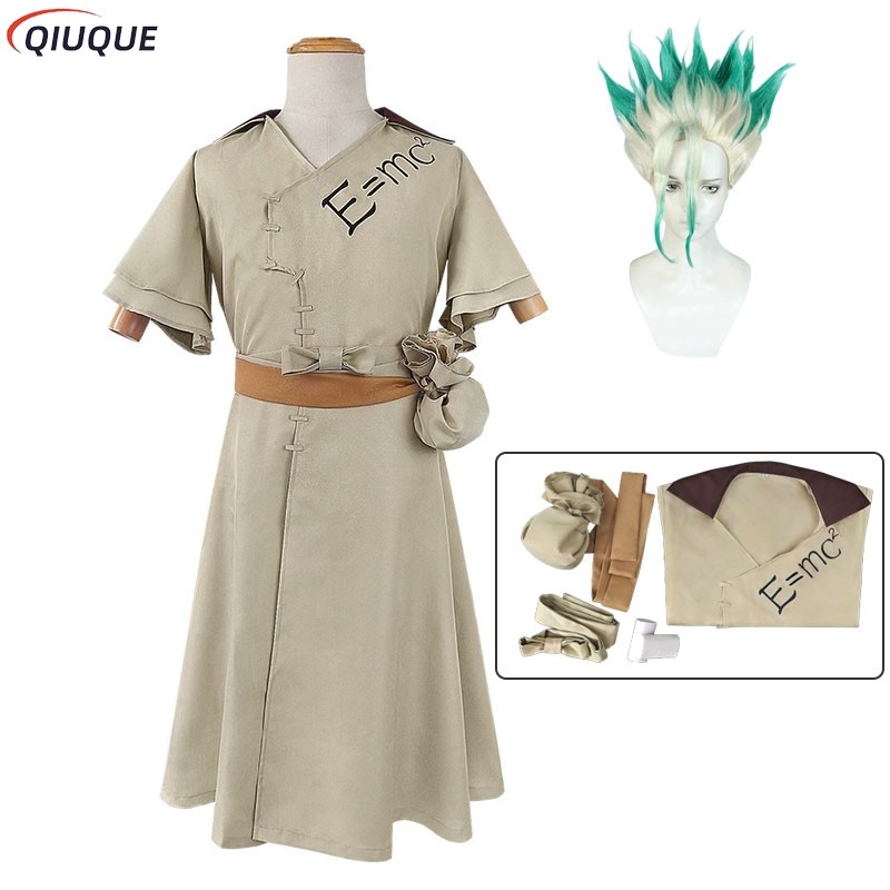 Senku Ishigami Cosplay Costume Wig Halloween ristmas Carnival Party Outfit Role Play Suit Comic Con 