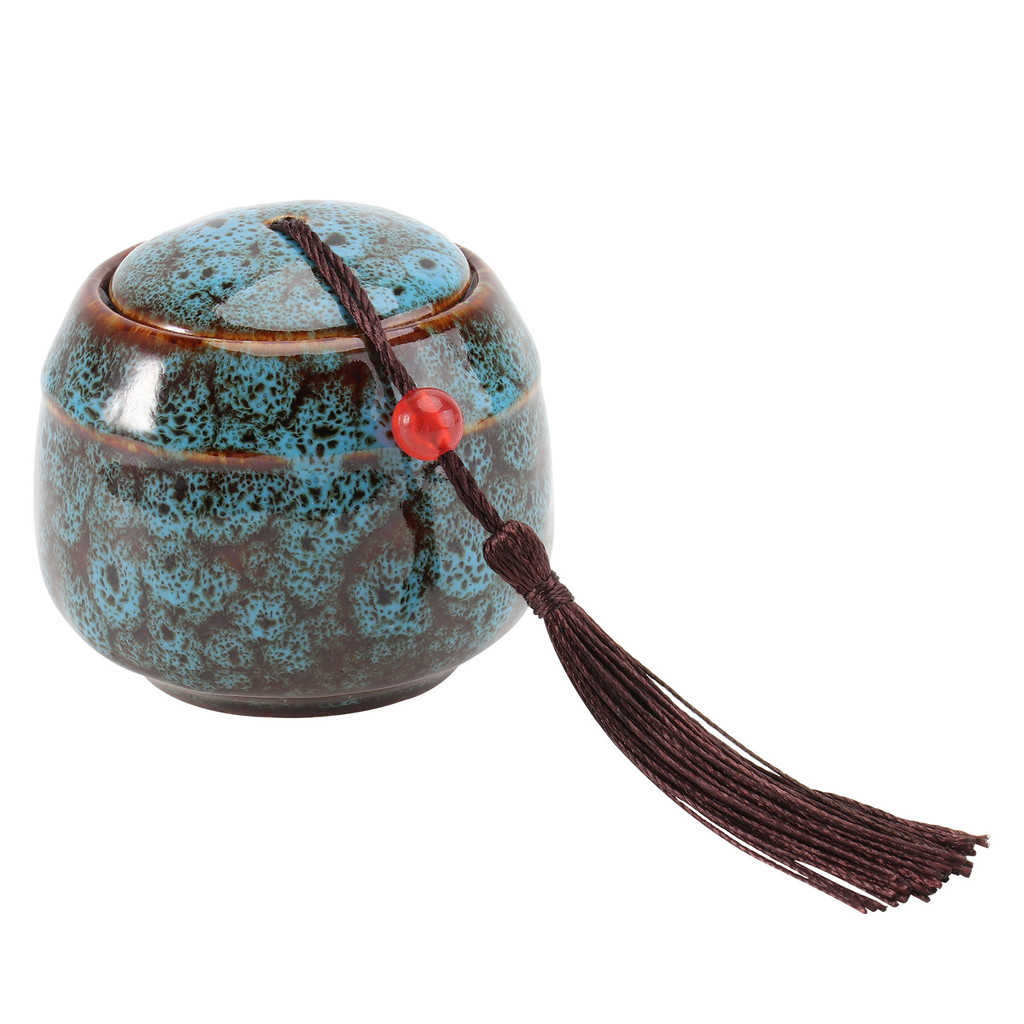 Pet Cinerary Urn Ceramic Storage Container Elegant Pottery Clay Mouth Round Natural Texture Fine Cra