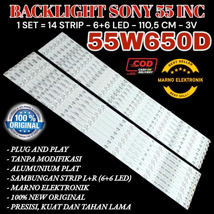 BACKLIGHT SONY 55 INCH 55W650D 55W650 3V LAMPU LED BL ASLI ORIGINAL TERBAIK...