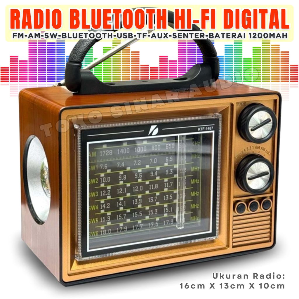 {CID} Speaker Radio Bluetooth Special Bass Hi-Fi Stereo Digital Radio FLECO F-3040 [Radio FM/AM/SW/B