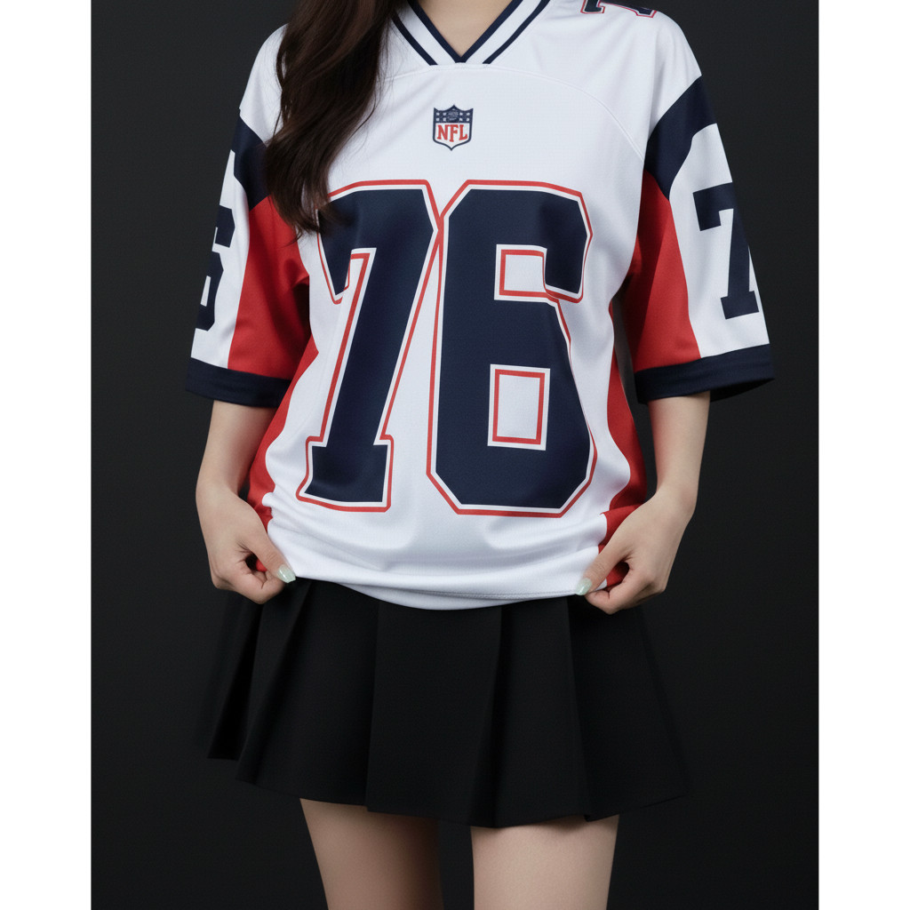 JERSEY 76 PUTIH RUGBY SOCCER OVERSIZE KAOS BAJU JUMBO XXL LD120 STREETWEAR UNISEX BRANDED