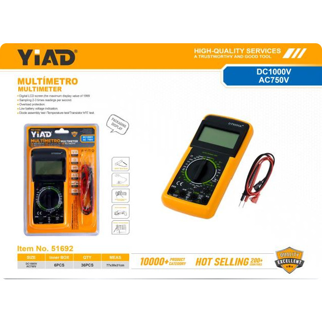 YiAD  Penghitung Kabel Auto / Multimeter / Avometer / Multitester Multimeter Digital