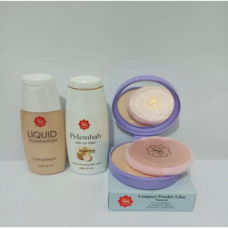 Nona Viva Paket Makeup Masker dan Cleanser Alas Bedak Pelembab