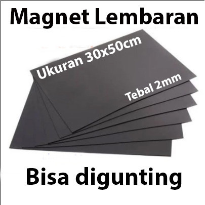 Magnet Sheet Tebal 2mm 30x50cm Fleksibel Magnet Lembaran Rubber Sheet Magnet Strip